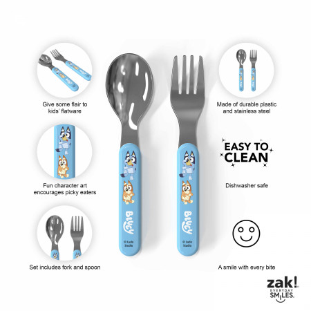 Bluey Kid's Fork and Spoon Dinner Utensils